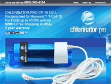 Tablet Screenshot of chlorinatorpro.com